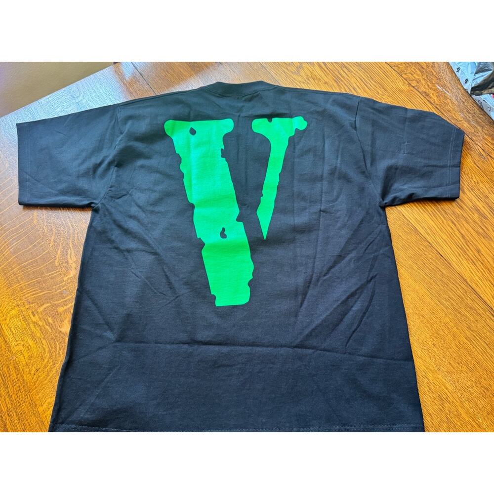 Size XL - Vlone Friends T-Shirt Black/Green QR Authentication Thru CERTILOGO